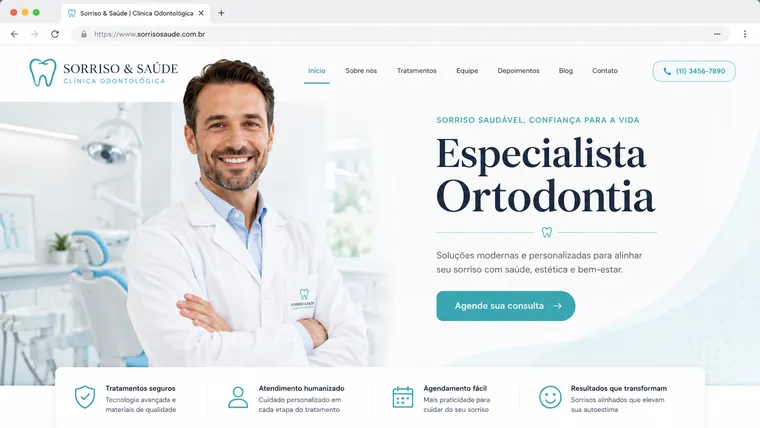 Exemplo de site gerado