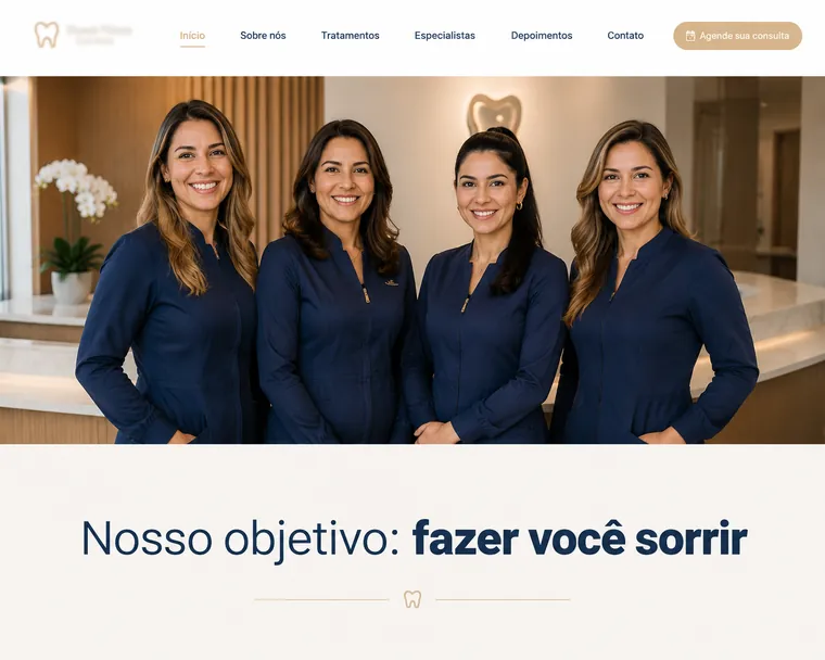 Exemplo de site gerado